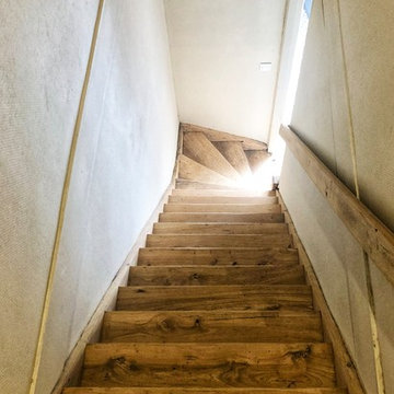 Aérogommage d'escalier