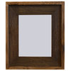 Brown Barnwood Picture Frame, Lighthouse Brown Wash Rustic Frame, 8.5"x11"