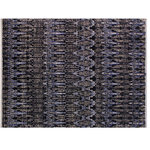 Bareens Designer Rugs - Modern Moroccan Inocenci Black/Ivory Wool Rug - 8'10'' x 12'1'' - Hand knotted from finest quality wool, this stunning fashionable handmade Moroccan rug also known as a shag rug is crafted by skilled artisans with trendy and elegant design and sophisticated modern pattern creating a compelling focal point in any living area. The Moroccan rug featuring a stunning global inspired design that endure at the forefront of contemporary trend. The meticulously plush pile constructed in great quality wool, features luxurious texture and appearance adding softness, warmth and comfort to any room.