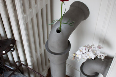 PIPELINE (H.87cm) soliflore béton  PIPELINE (34.25″H) Stem vase