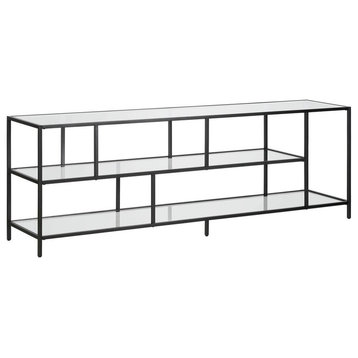 Winthrop Rectangular TV Stand with Glass Shelves for TV's up to 80 in...