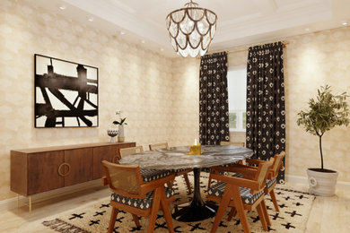 Dining room - 1950s dining room idea in New York