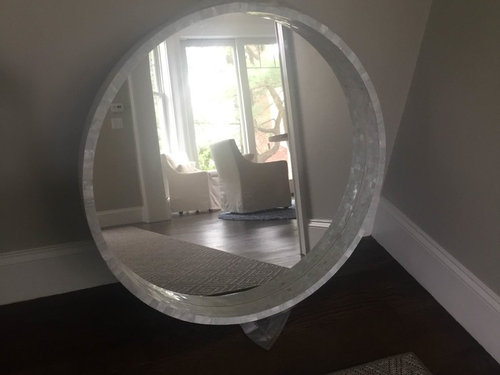 Console Table Should This Mirror Hang, How High Should A Round Mirror Be Hung Over Console Table