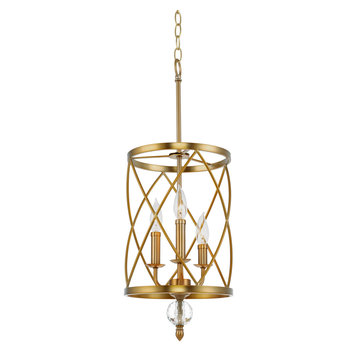 Kira Home Eleanor 26.5" Chandelier, Cylinder Foyer Pendant Light, Adjustable