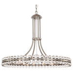 Crystorama - Clover 12 Light Chandelier, Brushed Nickel (BN) - This 12 light Chandelier from the Clover collection by Crystorama will enhance your home with a perfect mix of form and function. The features include a Brushed Nickel finish applied by experts.