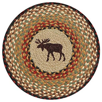 Ch 19 Moose Round Chair Pad 15 5"X15 5"