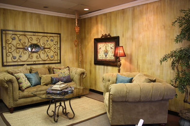 Tuscan living room photo in Oklahoma City