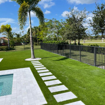Modern Backyard Transformation with Premium Artificial Turf