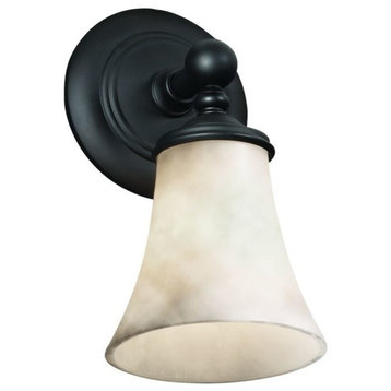 Justice Designs Clouds Tradition 1-LT Wall Sconce - Matte Black