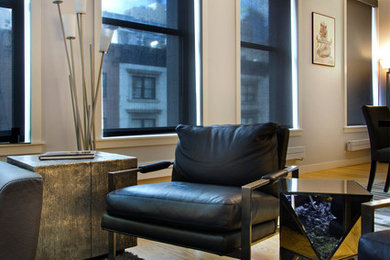Inspiration for a modern living room remodel in New York