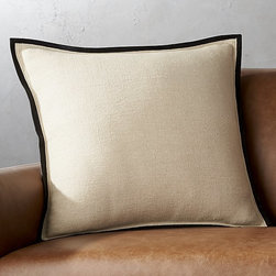 20" Delaney Beige Linen Pillow | CB2 - Bed Pillows