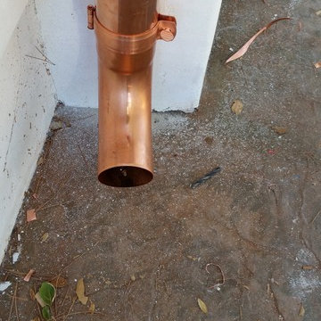 5 inch Half Round (Seamless) Copper With Circles and Shanks, Agoura Hills