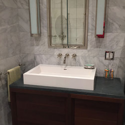 Rectangular Modern Stone Resin Wall Mounted Sink - WT-06-L - Bathroom Sinks