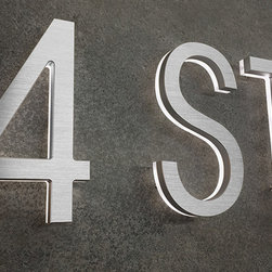 Modern Lighted Black House Letters 8" - House Numbers