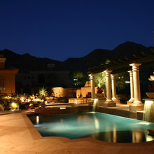 back garden / pool