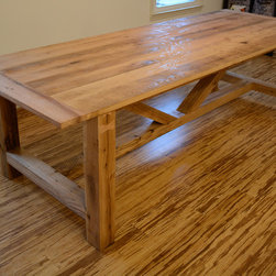 Reclaimed oak wood beam style dining table - Dining Tables