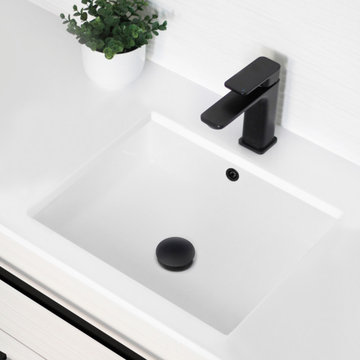 20" Porcelain Rectangular Undermount Bathroom Sink