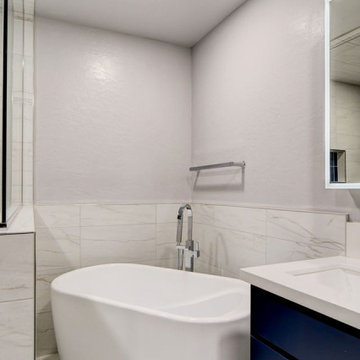 North Summerlin Deep Blue Master Bathroom