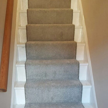Grey Carpet as a Runner to Stairs