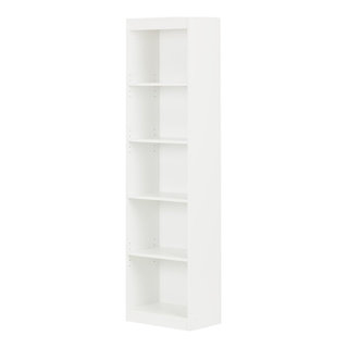 south shore axess 5 shelf narrow bookcase country pine