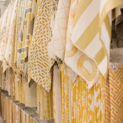 Yellow Print Fabric - Upholstery Fabric