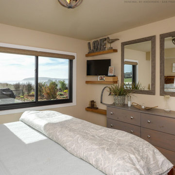 New Black Window in Charming Bedroom - Renewal by Andersen San Francisco Bay Are