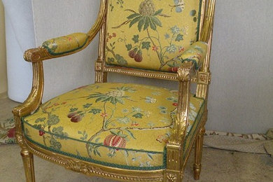 Recouverture fauteuil Louis XVI