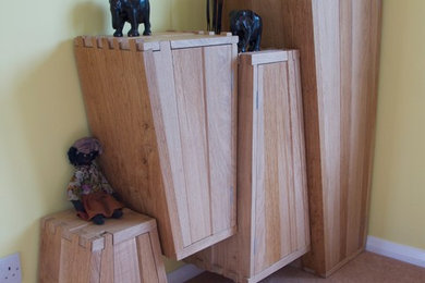 flying wedge cupboards in english oak