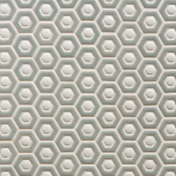 Tilt David Hexagon Mosaic in Blue Sugar Blend - Mosaic Tile