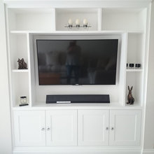 fitted units and tv area
