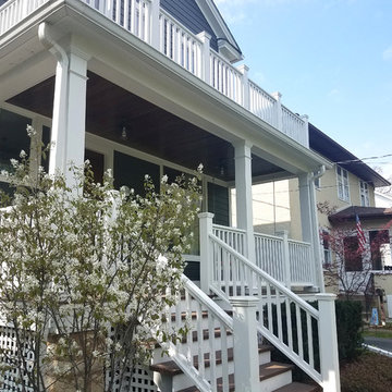 Winnetka, IL Iron Gray Colonial Exterior Remodel Hardie Siding