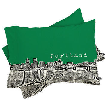 Deny Designs Bird Ave Portland Green Pillow Shams, King