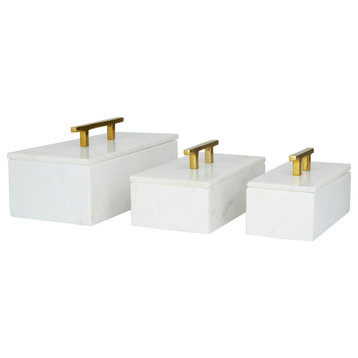 Modern White Marble Box Set 560995
