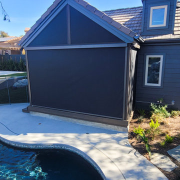 6 Motorized Power Screens on an ADU and California Room in Orange County, CA