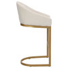 Torano 26" Upholstered Counter Stool, Cream/Gold