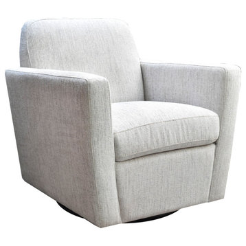 Cooper Swivel Club Chair, Woven Linen