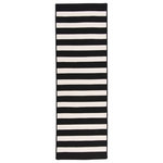 Colonial Mills - Colonial Mills Bayamo Runner Rug, Black, 2x16 - Do you like to match or complement? A colorful runner your modern home. Playful. Striped. Whimsical. An excellent addition to your pool side decor. A great pop of color for your porch or patio. Stain Resistant. Mildew Resistant. Fade Resistant. 100% Polypropylene. Use indoor or outdoor. Reversible for twice the wear.