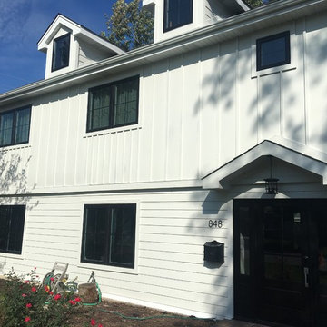 LP Smartside Board and batten siding,aluminum soffit/Fascia.Vynil windows.