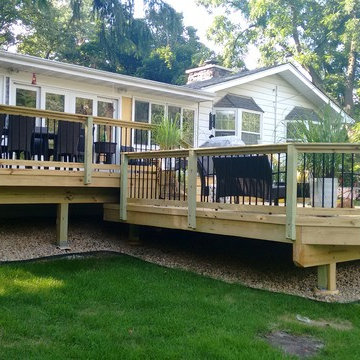 Wood Deck and Patio Combination in Winfield, IL