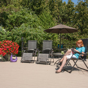 Inground pool deck over 40 foot cliff.