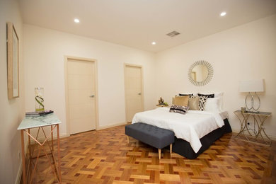Photo of a traditional bedroom in Melbourne.