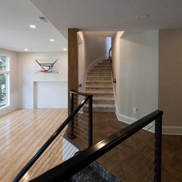 Two-Tiered Basement Designed for Family Fun
