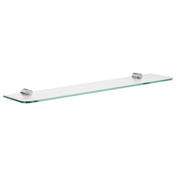 Rondo2 4510.001.60 Single Bathroom Shelf in Clear Crystal Glass