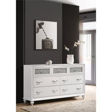 Coaster Barzini 7-drawer Contemporary Wood Dresser in White Finish