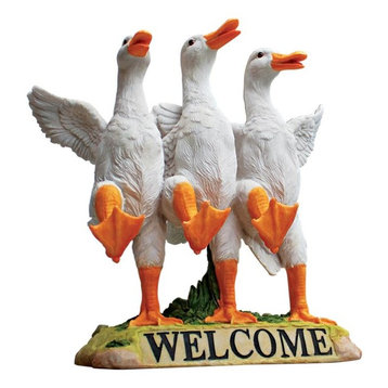 Delightful Dancing Ducks Welcome Sign