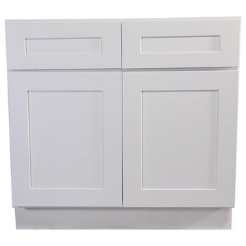 Design House 561423 Brookings 48"W x 34-1/2"H Double Door Base - White