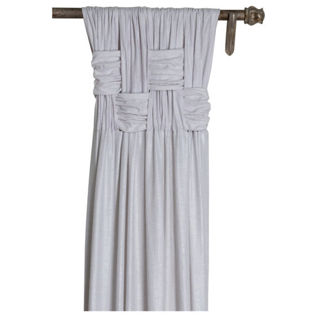 Brook Lustre, Cotton With Metallic Shimmer, Chelsea Drapery Panel, 95" Length