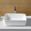 Karran Quattro QM172 Matte White Acrylic 18" Rectangular Bathroom Vessel Sink