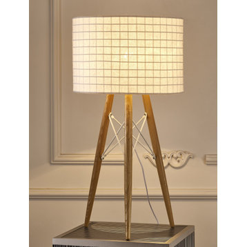 Amber Table Lamp - White
