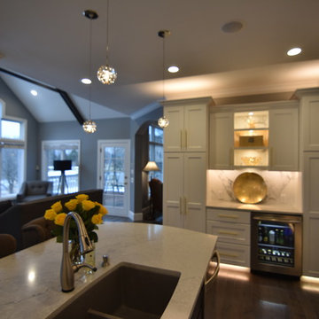 White one piece tile backsplash
